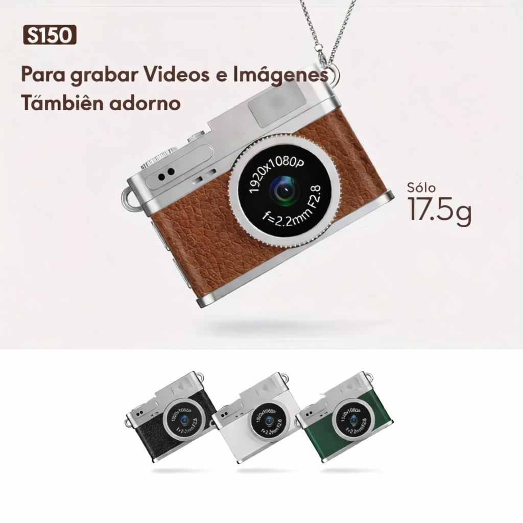 Mini Cámara Retro con Tarjeta de 16GB