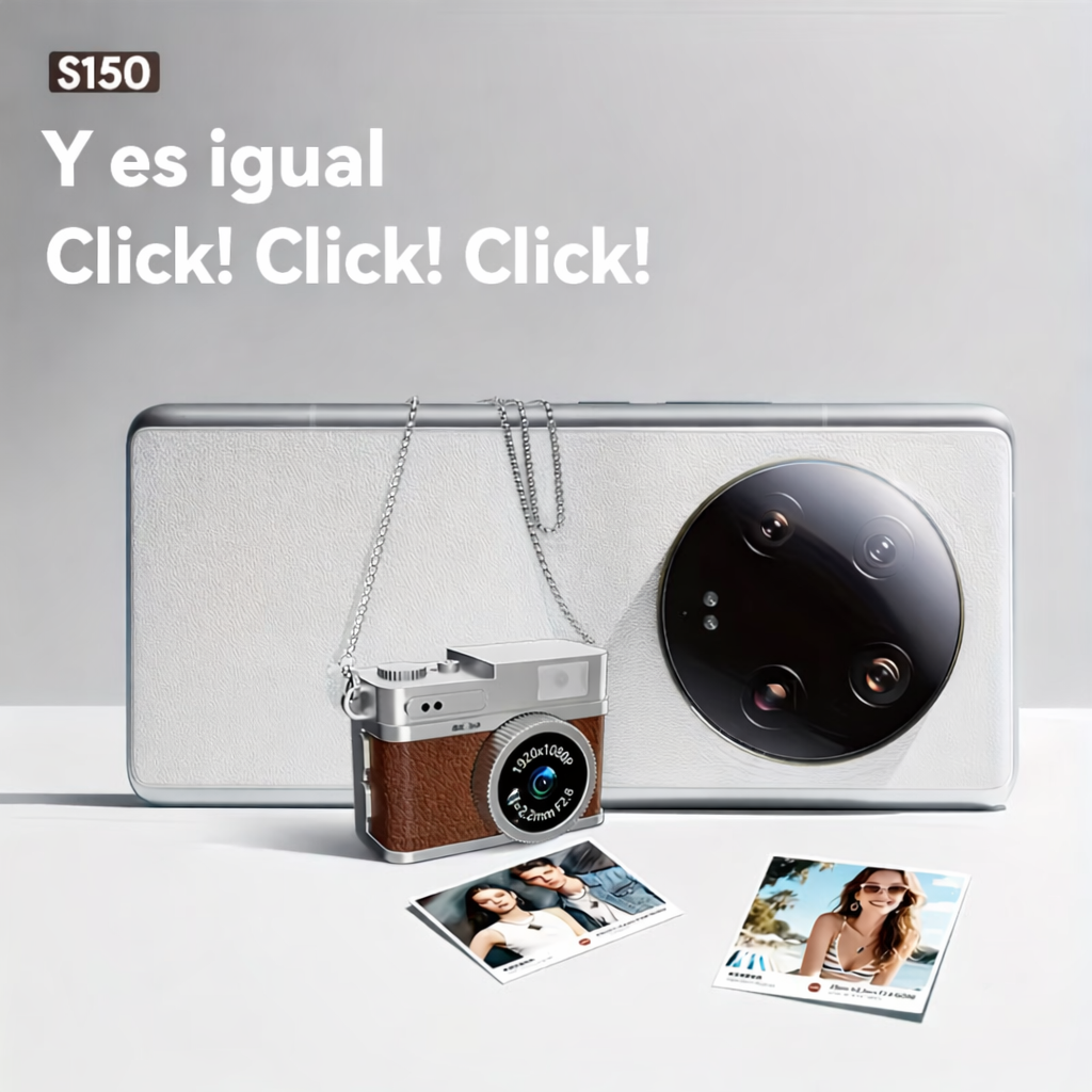 Mini Cámara Retro con Tarjeta de 16GB