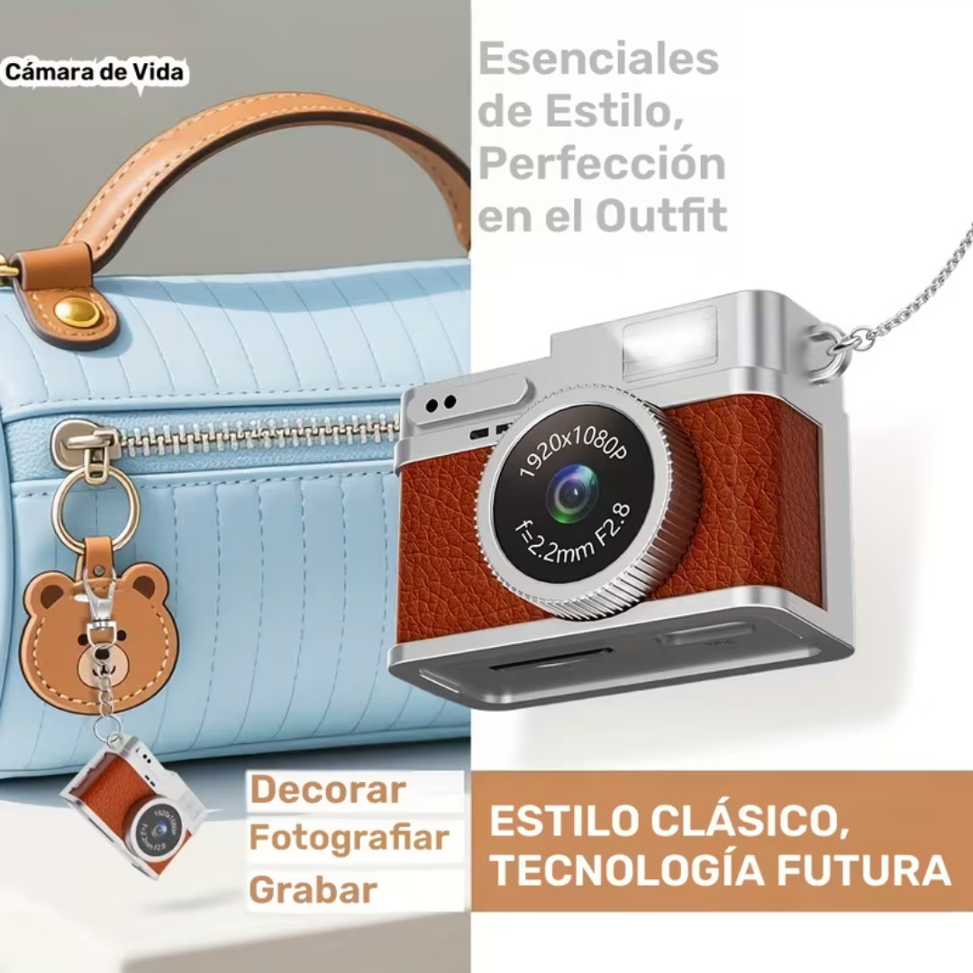Mini Cámara Retro con Tarjeta de 16GB